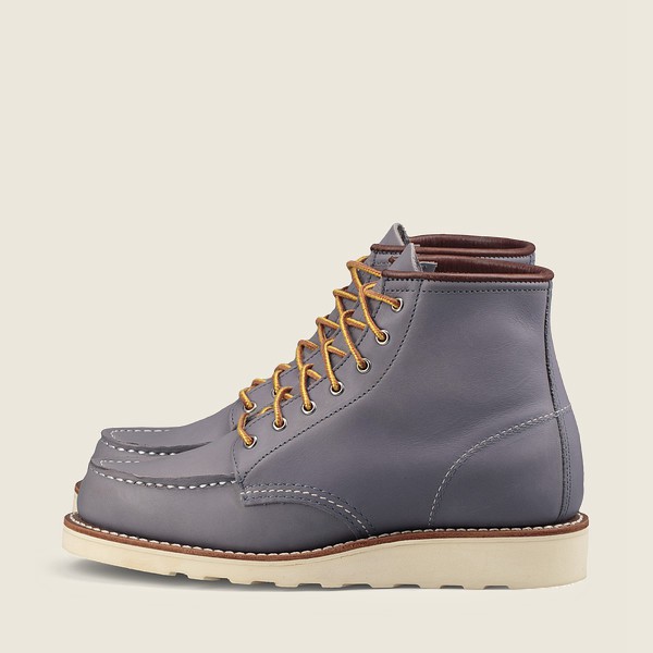 Red Wing Womens 6-inch Classic Moc – Short Boundary Leather - Heritage Boots Grey - 7618BICFA